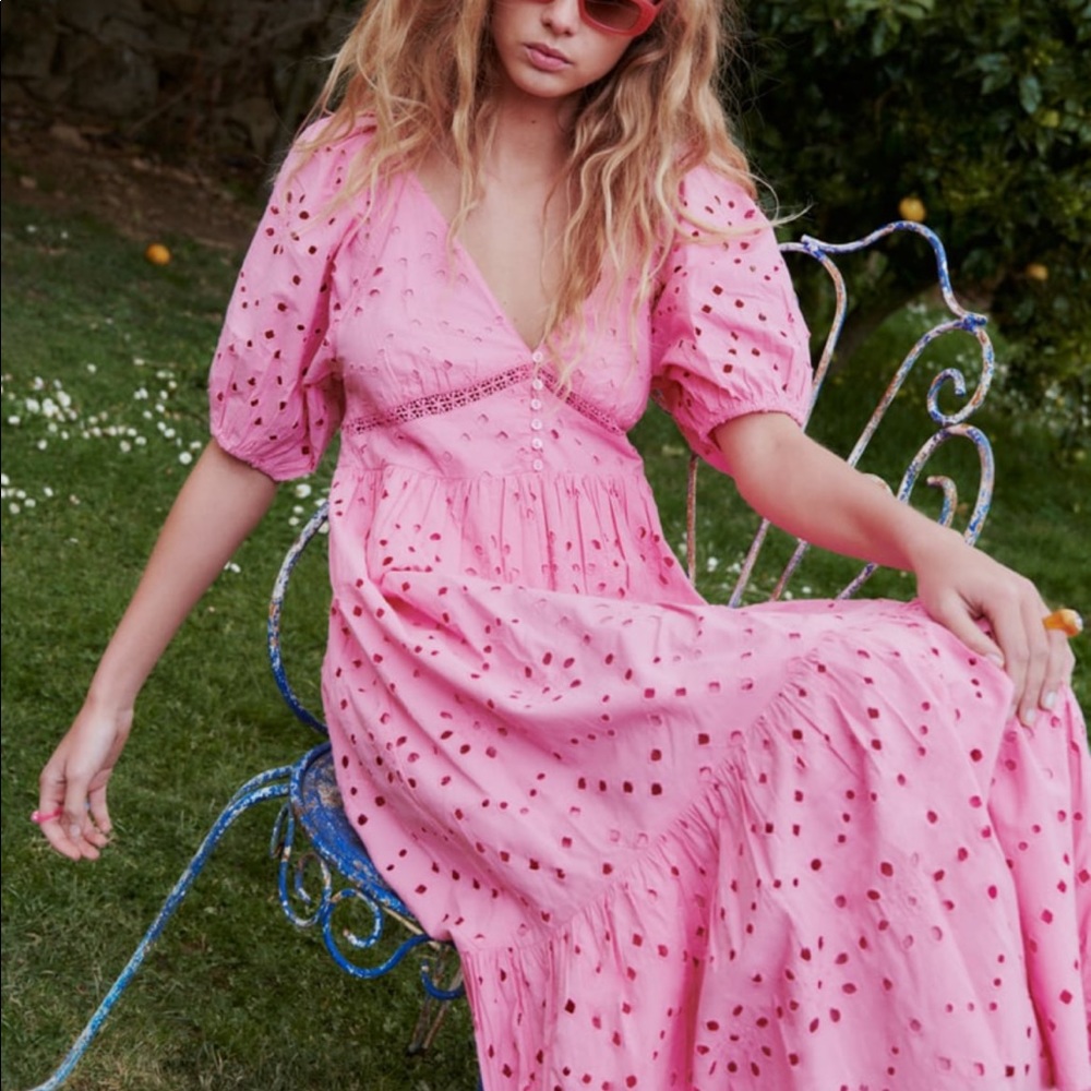 Never Worn Pink Maxi Zara Dress